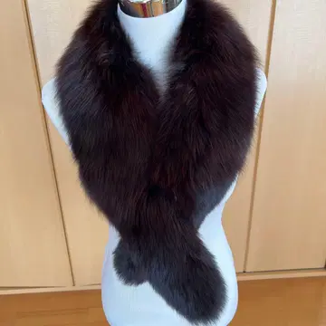 다크 브라운 퍼 탈부착 카라