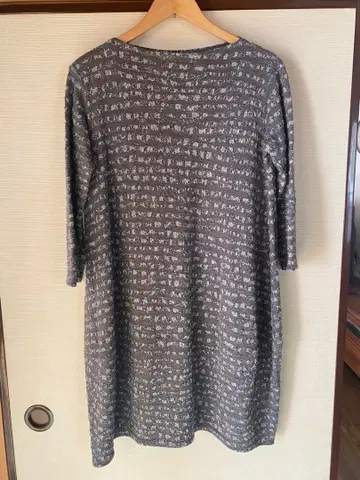 요건 레일 벌룬 원피스 8부 소매