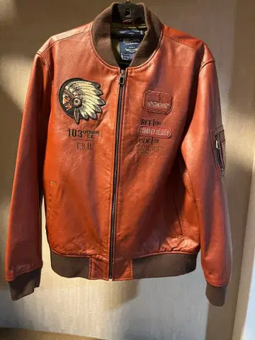 인디언 헤드 자수 파이터 봄버 자켓