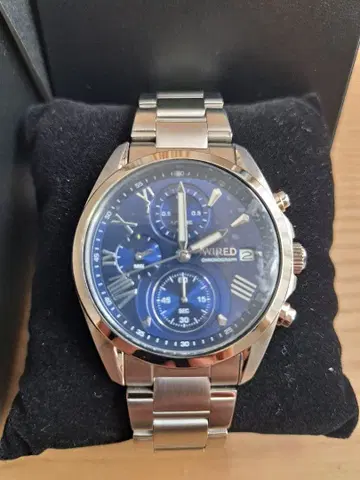 SEIKO WIRED 손목시계 크로노그래프 블루