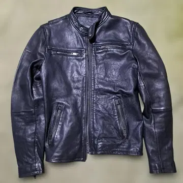 SuperDry 가죽 싱글 라이더 자켓