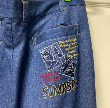 초레어 심슨 데님 90s 오버 사이즈 구제 의류 US