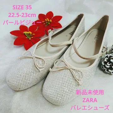 ZARA 펄 비쥬 발레 슈즈 SIZE 35 새상품