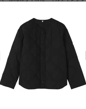 새상품 포근한 충전솜 퀼팅 자켓 M 블랙 발수 정가 6990엔