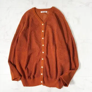 새상품*보이즈룸 메쉬 가디건 루즈핏 오렌지 가을 겉옷