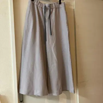 HAYAMA SUNDAY 라이트 그레이 그레이 와이드 팬츠 허리밴딩