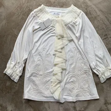 Soobinis 화이트 프릴 셔츠 긴팔 택 포함 미사용