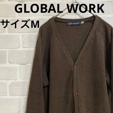 글로벌 워크 브라운 V넥 가디건 사이즈 M 브라운