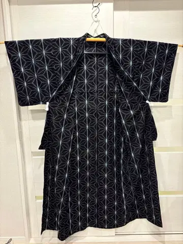 기모노 목화 무늬 린넨 잎사귀 무늬 단옷감 클리닝 완료!