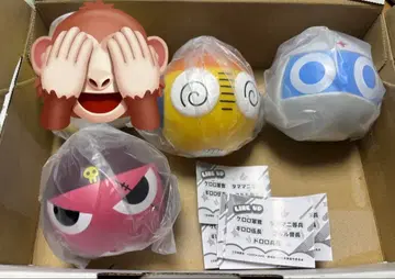 캡슐 토이 캐릭터 얼굴 디자인 4개 세트