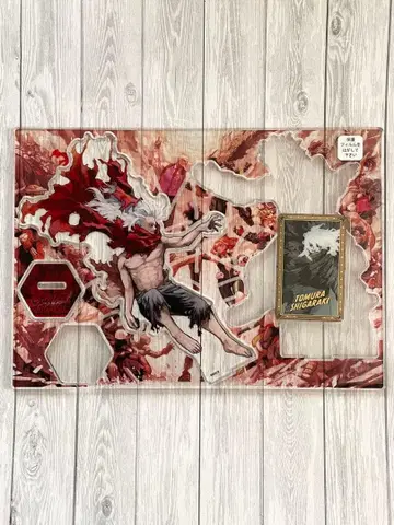 히로아카 원화전 시가라키 토무라 아크릴 스탠드 & 금박 클리어 카드