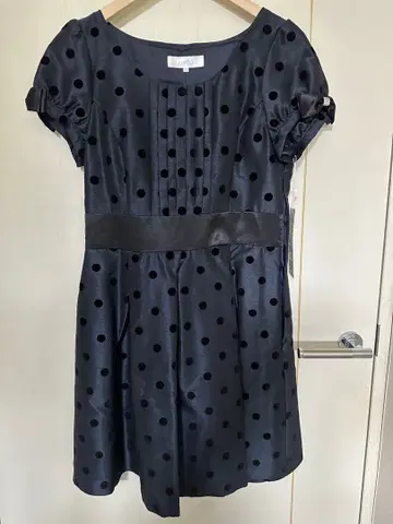 jaBala 도트 무늬 반팔 원피스 38