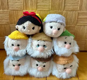 디즈니 썸썸 봉제 인형 8개 세트 백설공주와 일곱 난쟁이