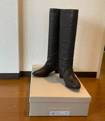 파비오 루스코니 롱 부츠 다크 브라운 38