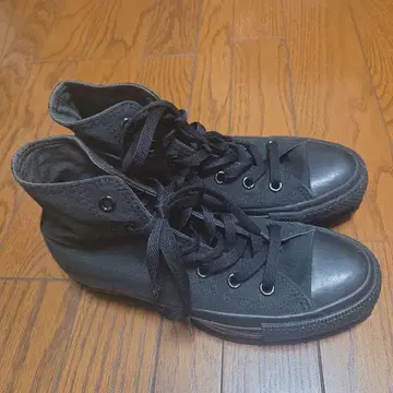 CONVERSE 블랙 하이컷 스니커즈 US 5