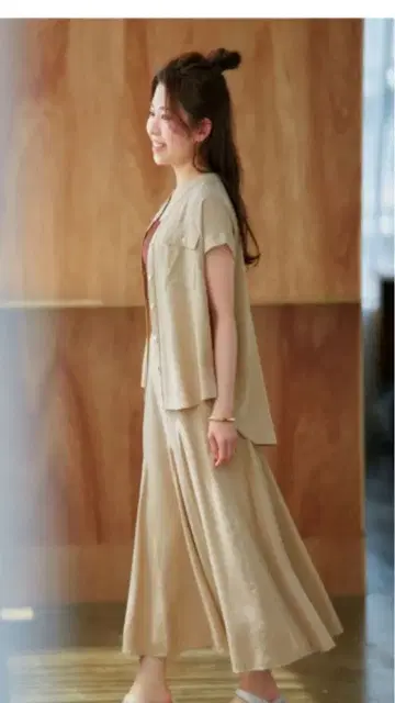 COHINA 내추럴 아지메 머메이드 스커트 XS short