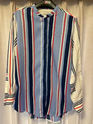 LACOSTE 긴팔 셔츠 사이즈 36 블루 계열 스트라이프