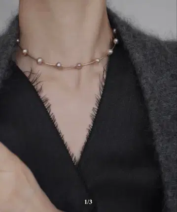 립사리스 펄 도트 초커 뉴앙스 컬러