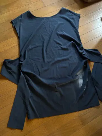 고급 고품질 리본 네이비 드레스 원피스 심플