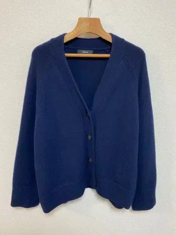 ebure 에부르 가디건 캐시미어 100% V넥 네이비