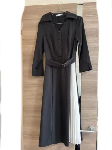 OVERE 셔츠 플리츠 원피스 U65