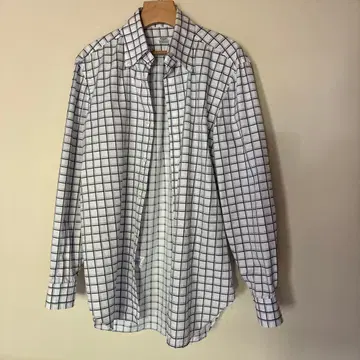 BARBA 체크 무늬 긴팔 와이셔츠