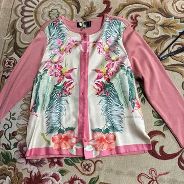 Beautiful Green 꽃무늬 가디건 긴팔