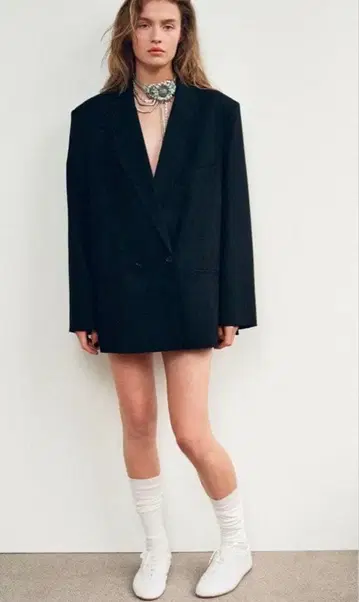 ZARA 더블 브레스트 사양 오버 사이즈 블레이저