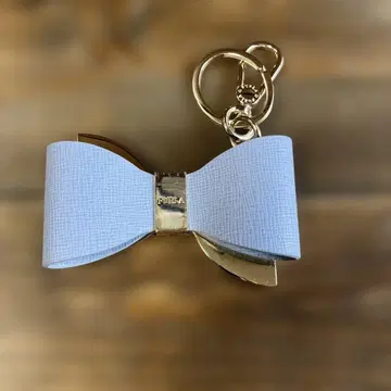 [FURLA] 리본 모양 라이트 블루 키링
