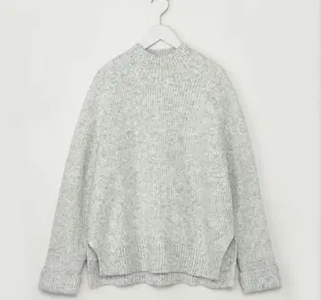 PLST 스웨터 청키 하이넥 스웨터 울 혼방 M 그레이