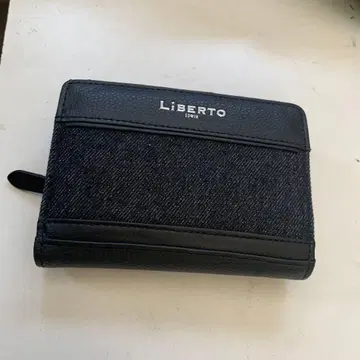 LIBERTO 이단 접이식 지갑 블랙