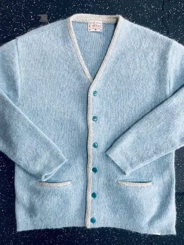 SALON BONCOURA 7주년 리미티드 모헤어 가디건 블루 x 그레이