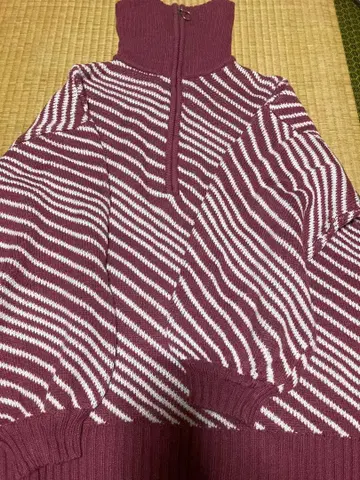 SPlRALGIRL 세일러 칼라 하프 집 재규어 니트