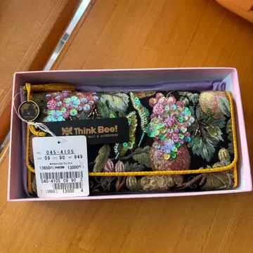 Think Bee! 플라워 자수 장지갑