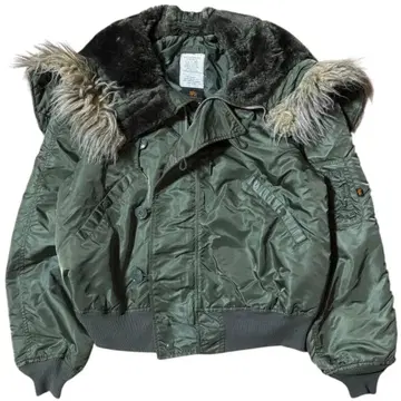 ALPHA 90s USA제 빈티지 N-2B 짧은 기장 플라이트 자켓 L