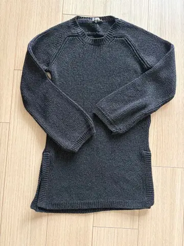 SAINT LAUREN 블랙 라메 블랙 긴팔 니트 스웨터 S