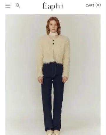 eaphi 웨이브 디자인 하이웨스트 데님