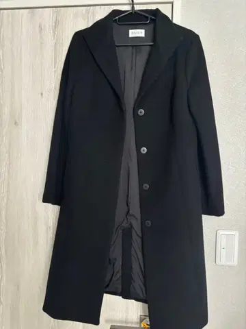 [플라스테] 여성용 코트 울 블랙