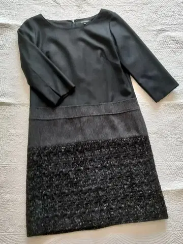 로트레아몽 원피스 엘레강스 고급 울 바이컬러 포멀