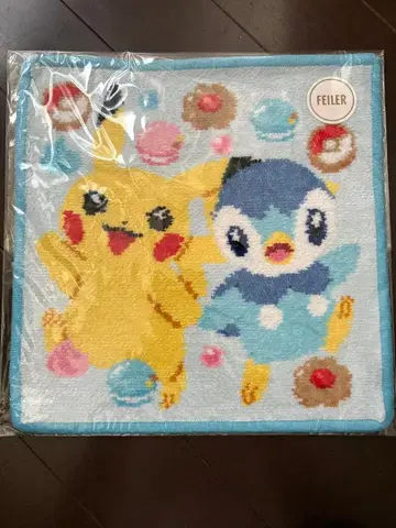 새상품 FEILER 피카츄 팽도리 타월 손수건 페이러