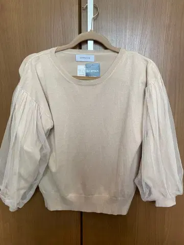 Simplicit 벌룬 슬리브 니트 베이지