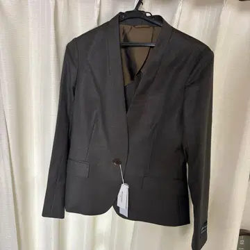 그레이 노카라 자켓 사이즈 42