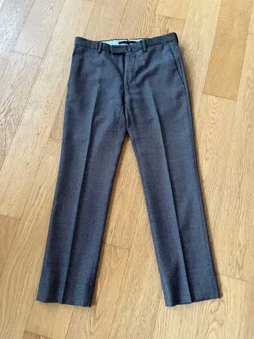 INCOTEX 울 100% 그레이 슬랙스