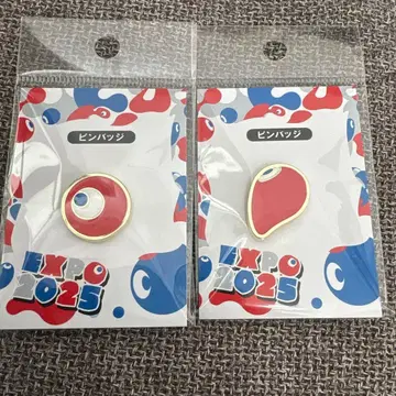 오사카 간사이 만박 EXPO 2025 코먀쿠 코미야쿠 핀 배지 2세트