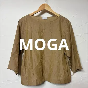 새상품급 MOGA 린넨 혼방 7부 소매 블라우스 / 베이지