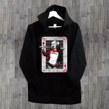 할리 퀸 카드놀이 무료배송 후드티 새상품 블랙 L