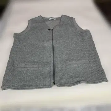 그레이 니트풍 베스트 지퍼 달린 해시해시 LL 사이즈