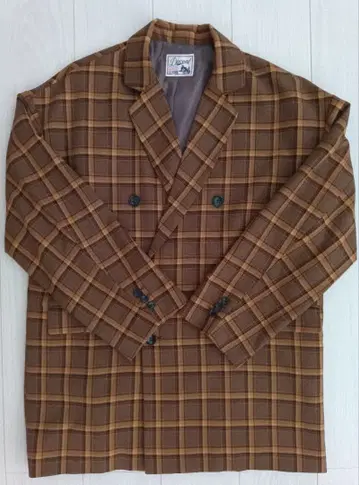 디스코트 체크W 브레스트 자켓