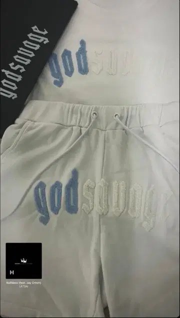 god savage 자수 로고 숏팬츠