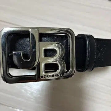 JACKBUNNY 블랙 벨트 JB 로고 포함